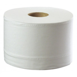 Papier toilette Jumbo 2 plis blanc à dévidage central pure cellulose par 6 rlx